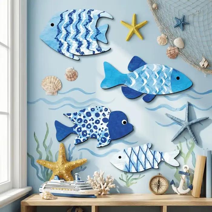Décoration murale en bois style marin
