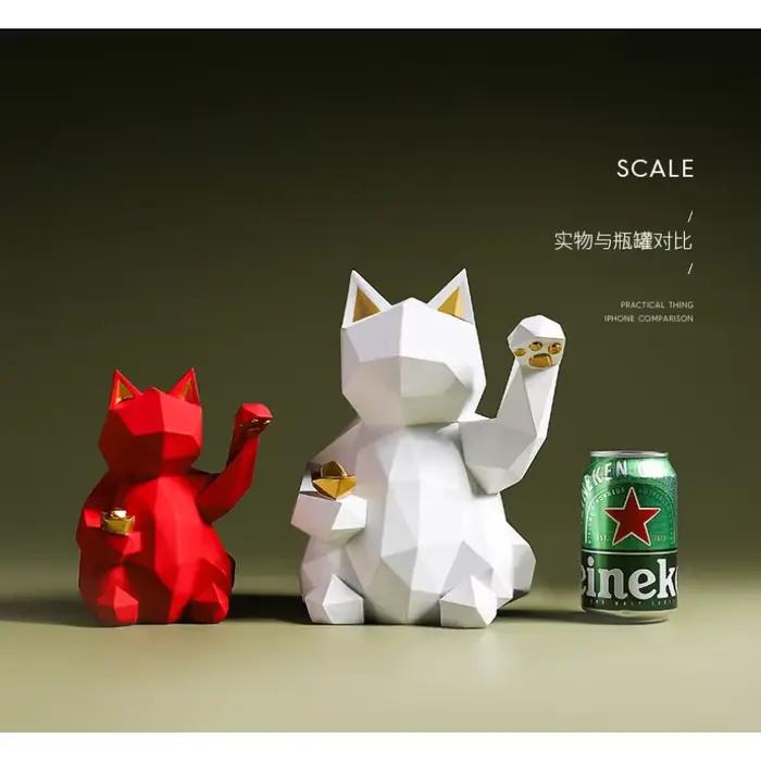 Statues de chat en résine pour décorations de maison