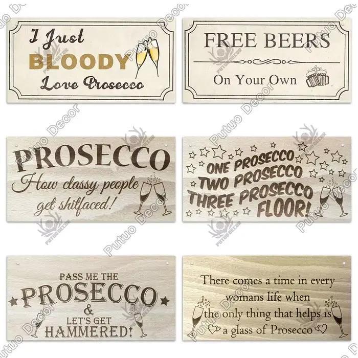 Putuo Decor-Plaque de Porte en Bois pour Pub