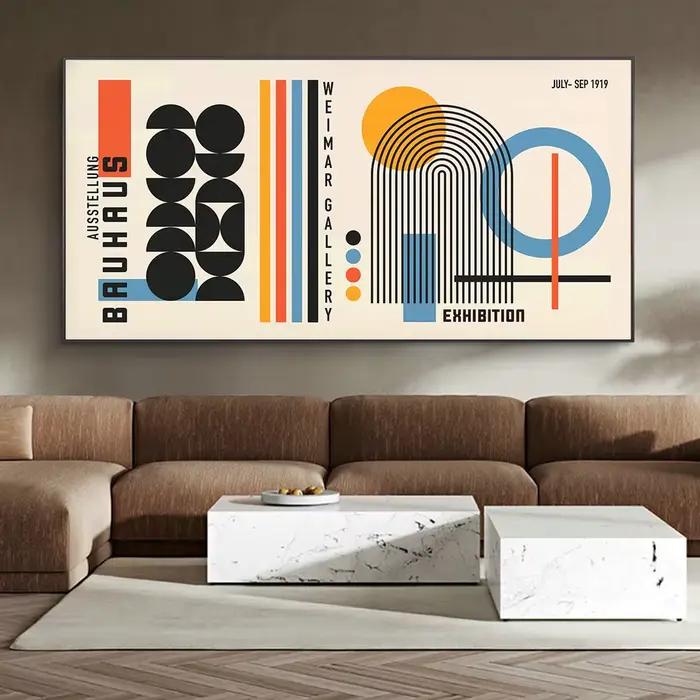 Bauhaus minimaliste rétro mur Art