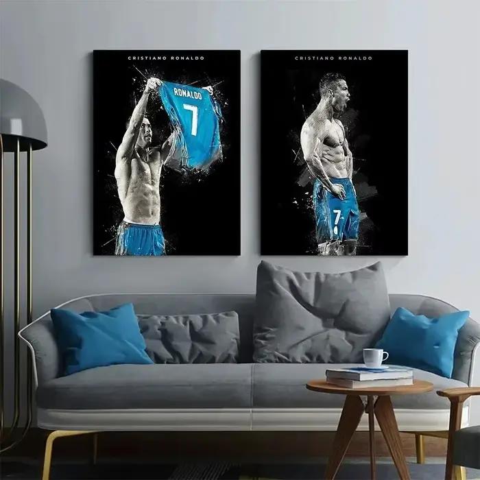 Peinture sur toile scandinave Cristiano Ronaldo HD, Art mural Simple, affiche étoile de football imprimée, chambre à coucher, salon