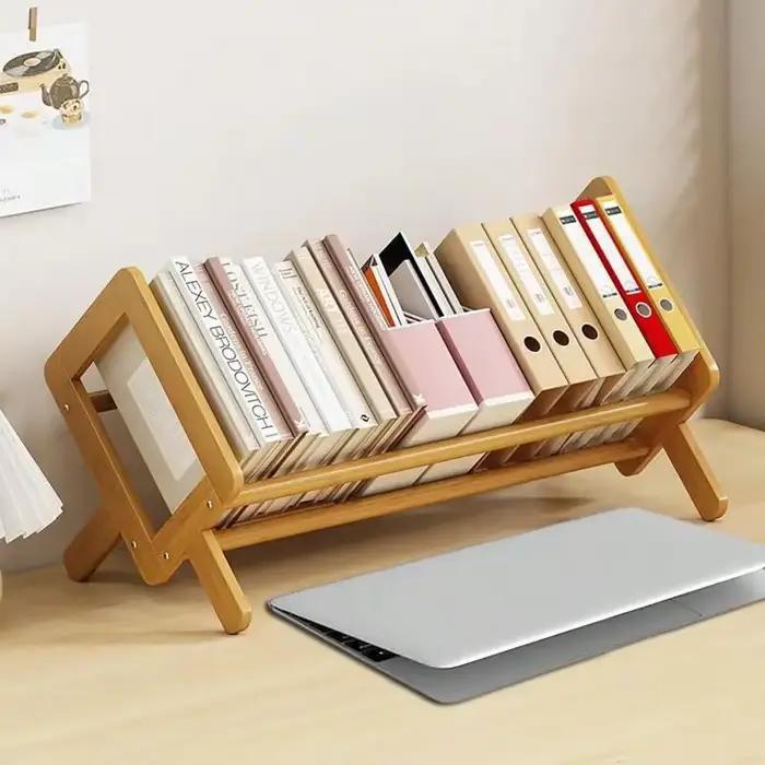 Étagère de bureau en bambou