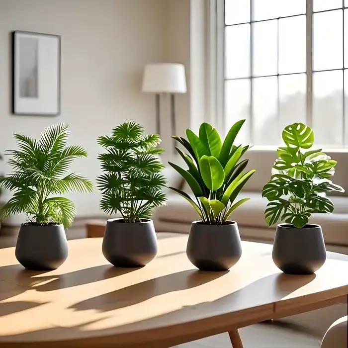 Ensemble de grandes plantes de palmier artificielles