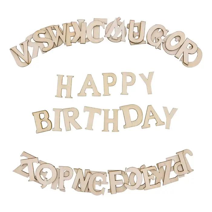 Lettres de l'alphabet anglais décoratives en bois