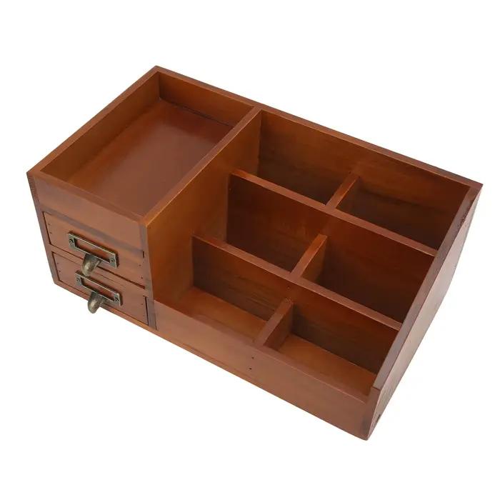 Armoire de rangement en bois multicouche rétro