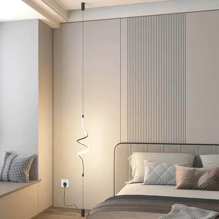 Lampadaire LED moderne noir de 120cm, éclairage décoratif pour la maison, luminaire d'intérieur pour salon, chambre à coucher, salle à manger