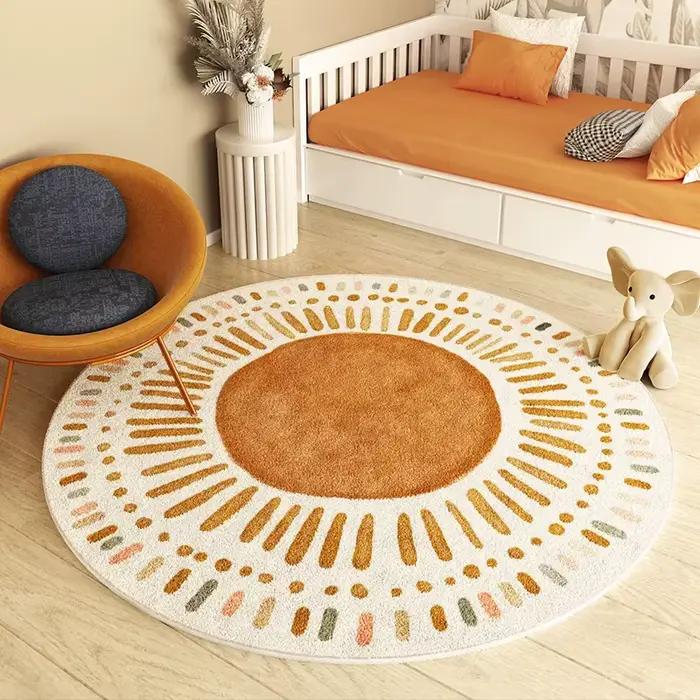 Tapis rond salon chambre décoration