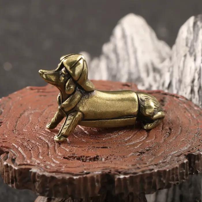 Figurines décoratives en laiton pour chien de compagnie
