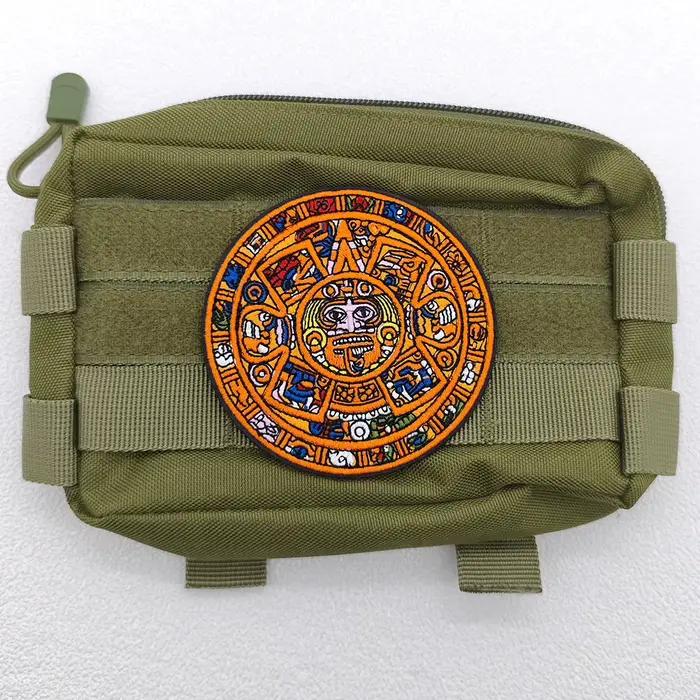 Patch brodé Calendrier Aztec Pierre du Soleil