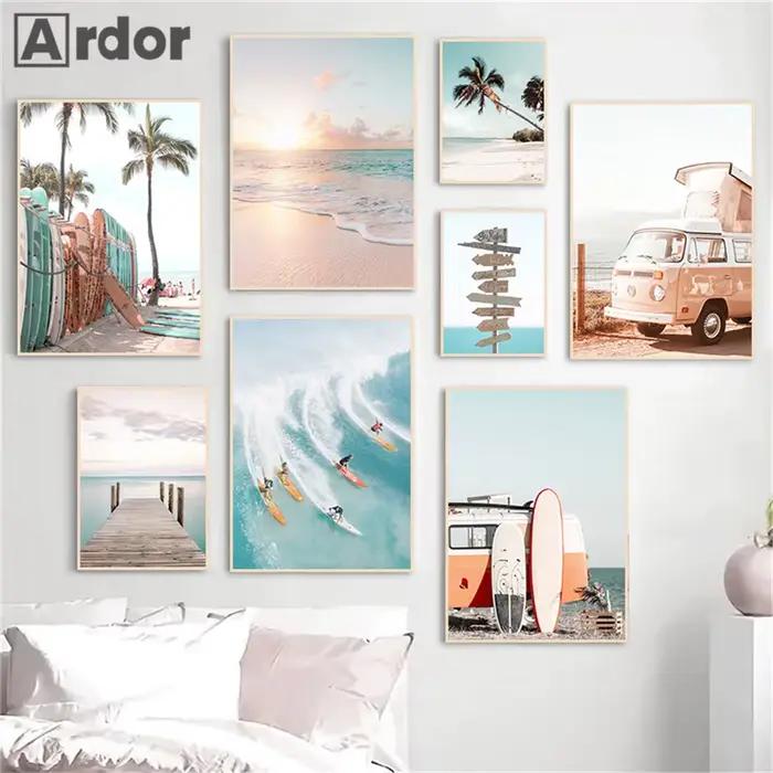 Affiche de plage de vague de mer