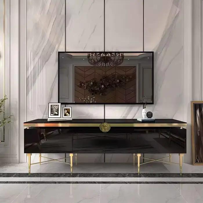 Arche au sol en acier inoxydable pour table TV