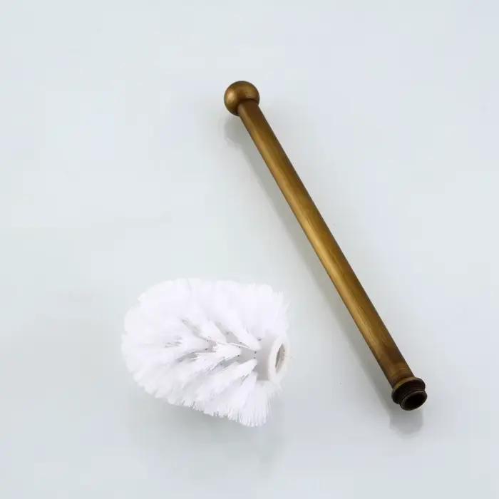 Porte-brosses de toilette en laiton Antique, avec tasse en céramique, produits ménagers, accessoires de salle de bains, 9230K