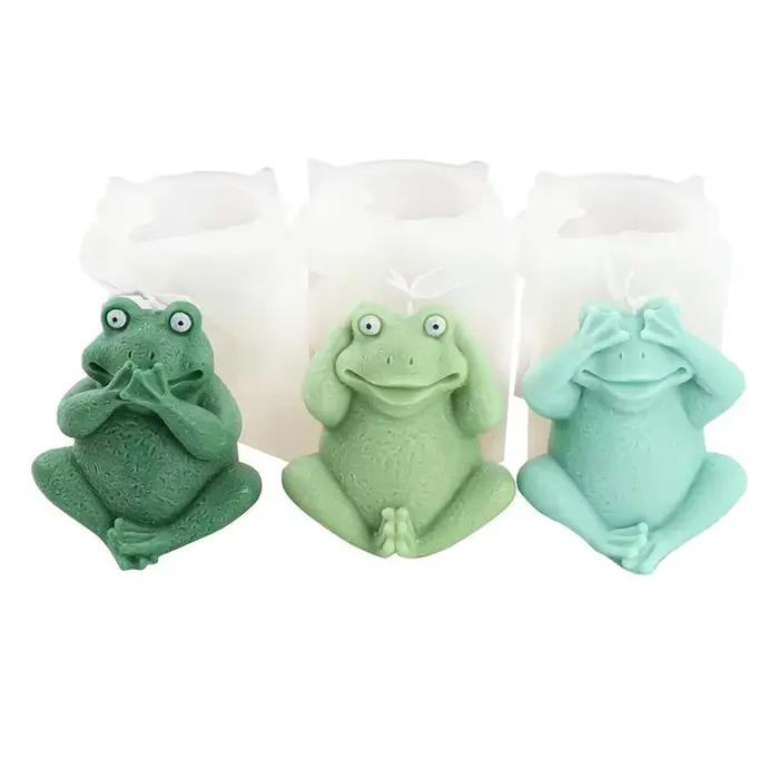 Moule en Silicone pour bougie grenouille mignonne