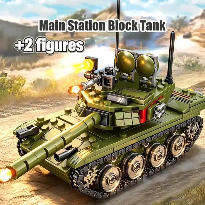Blocs de construction de chars, blocs de construction de véhicules blindés, modèle de char militaire, jouet DIY pour enfants, cadeau de Noël pour garçons