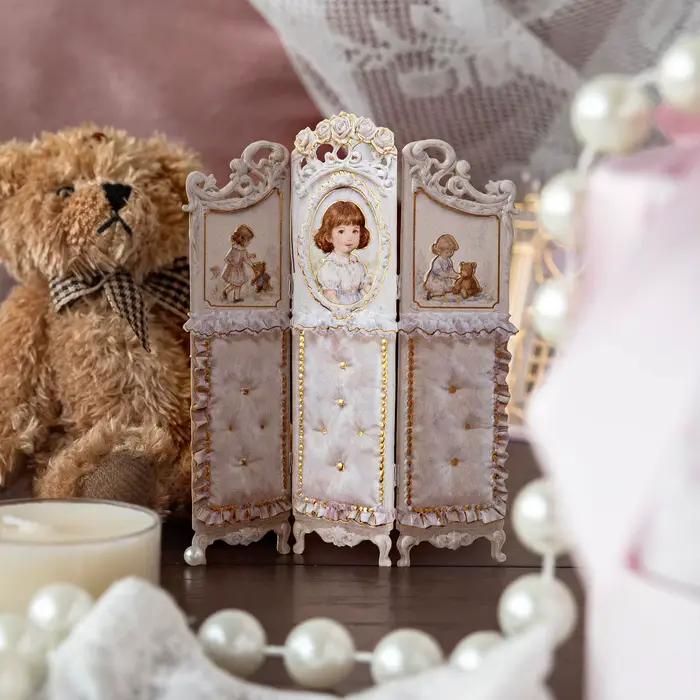 8 paquets/LOT de autocollants en papier décoratifs rétro, mignons et charmants, série de lettres à fleurs Rococo