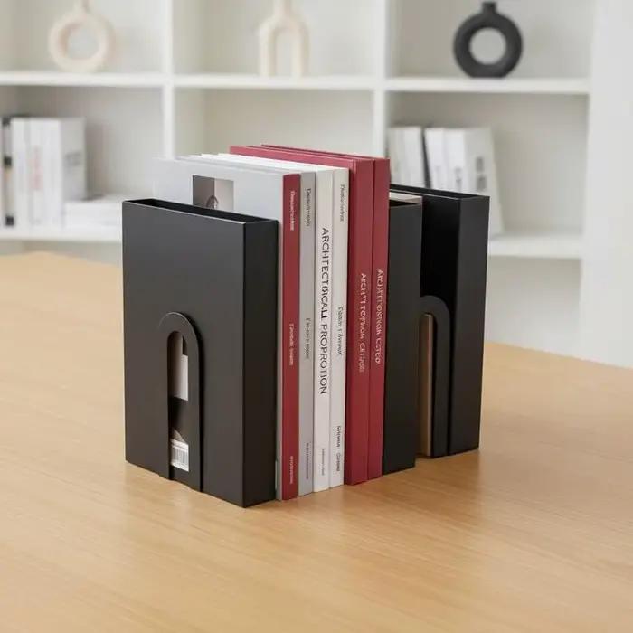 1 paire d'entretoises à livres en fer en forme de L
