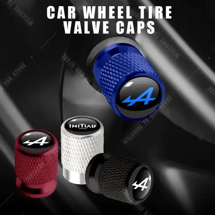 Emblème de voiture en aluminium CNC Alpine A INITIALE PARIS, pour Austral Clio Scenic Megane Duster, 4 pièces, Valve de pneu, Port d'air, couvercle de tige