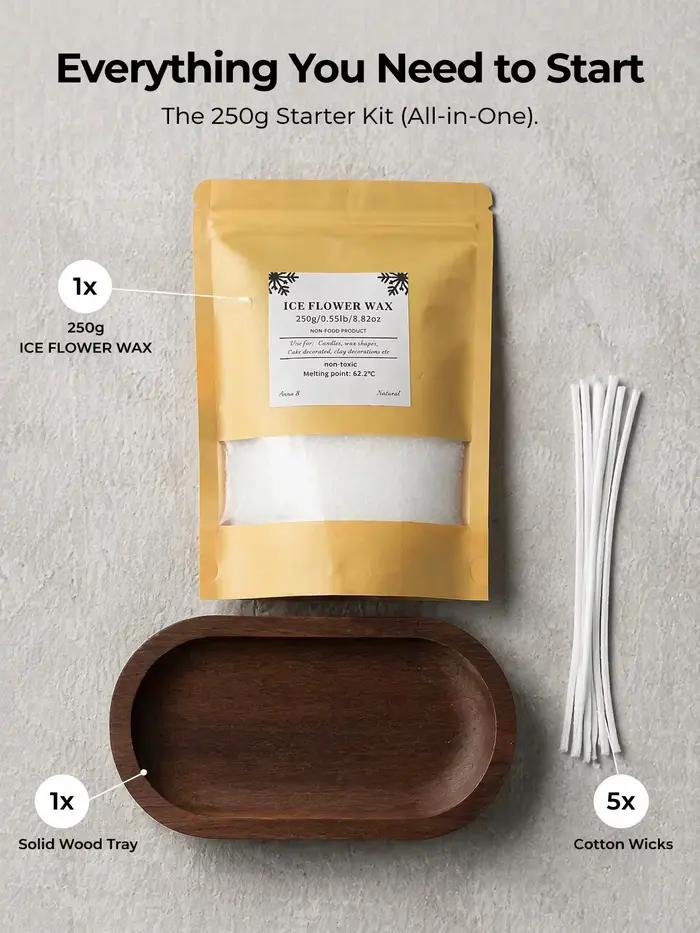 Kit de Cire de Perle avec Base en Bois et Mèche