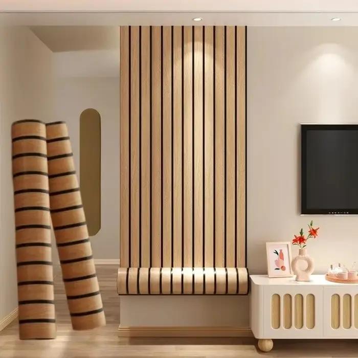 Autocollant mural imitation plaid marron 40cmx3m