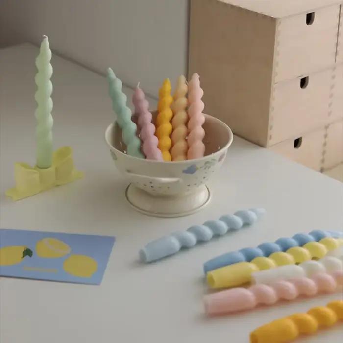 Ins Style spirale longue tige bougie parfumée bougie aromathérapie soja cire bougies mariage anniversaire bougie fête décoration de la maison