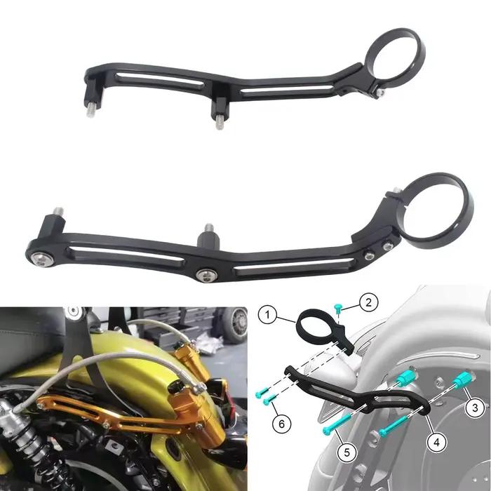 Support de montage de réservoir d'amortisseur à distance, accessoire de moto, Pack Tour pour Harley Road King Electra Glide CVO FLTR FLHTK 2014 – 2023