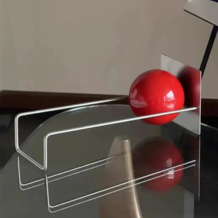 Étagère créative au design audacieux – Support de livres flottant et porte-revues de style Mid-Century Modern, organisateur de bureau unique Bauhaus pour le bureau