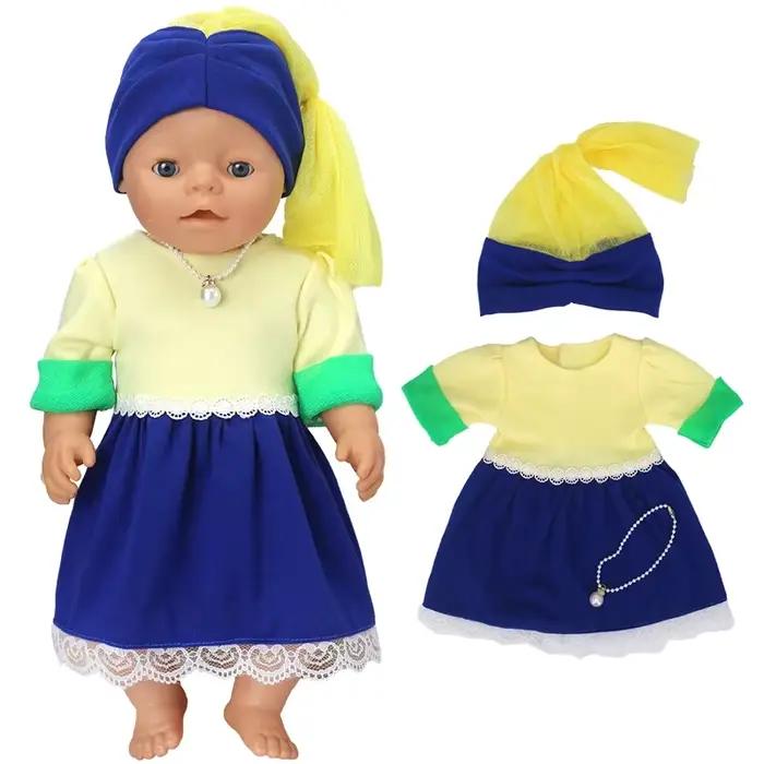 Reborn BabyDoll vêtements pyjama ensembles pour 17 "bébé poupée barboteuses enfants cadeaux de noël