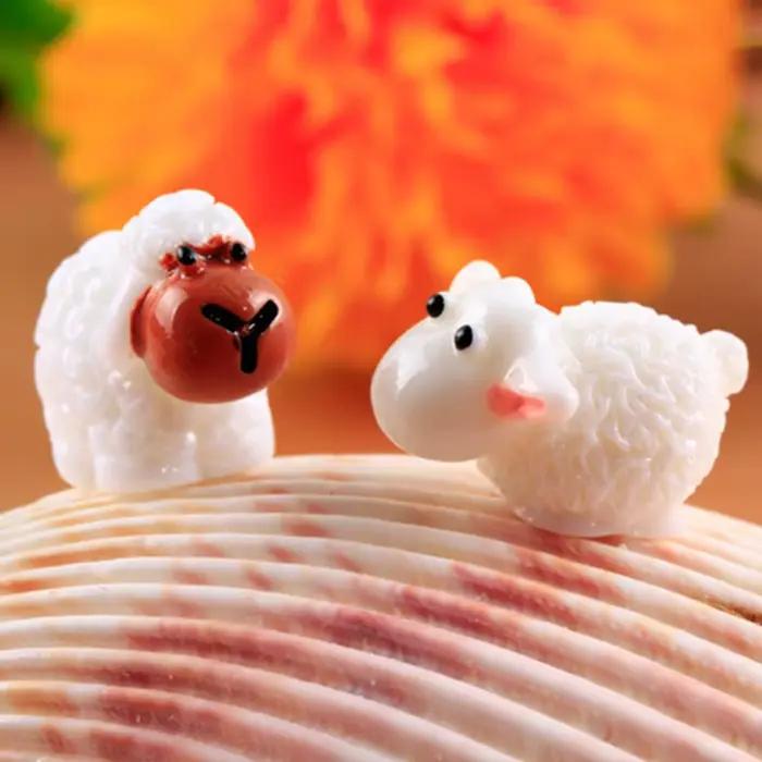 Décorations mignonnes de mouton en résine