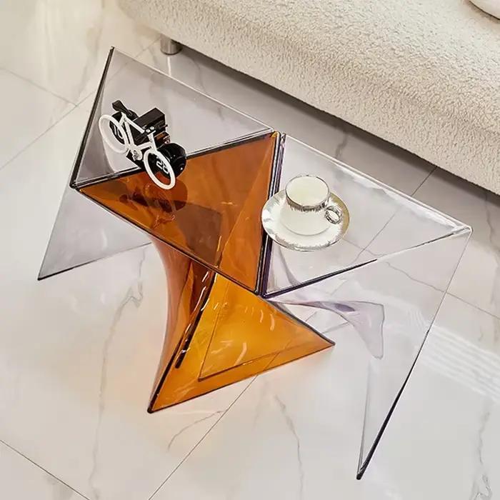 Table acrylique transparente moderne