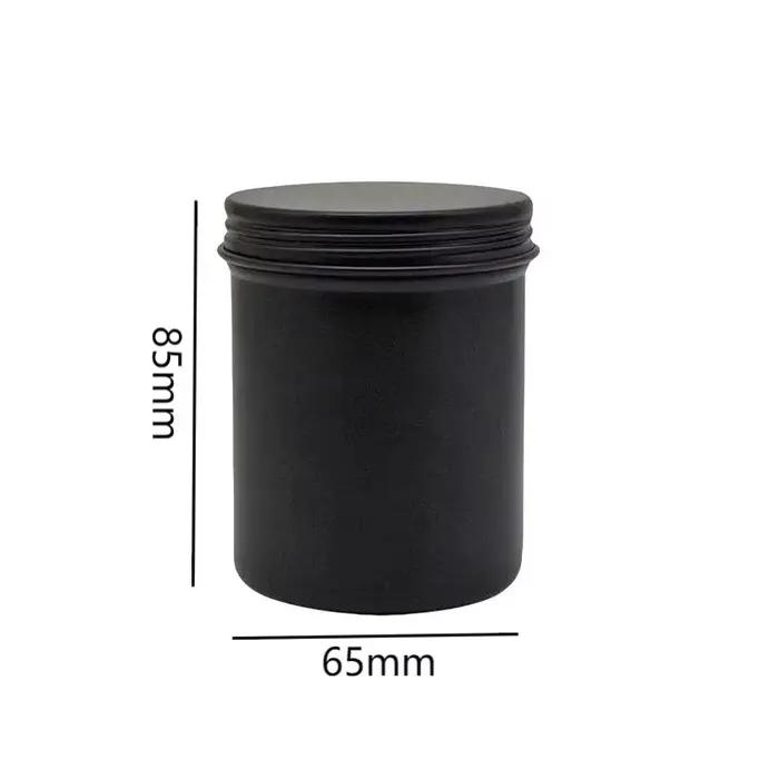 Boîtes de bougies en métal noir de 200ml