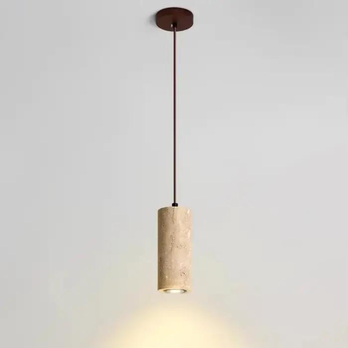 Lampe travertin jaune, lustre de chambre à coucher