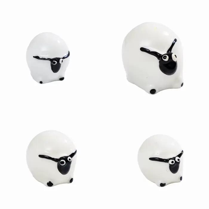 Micro paysage en mousse de mouton blanche