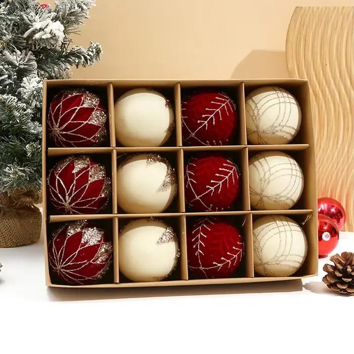 Décoration de vacances en velours, ornements d'ambiance confortables, ornements de vacances de qualité pour arbre de noël