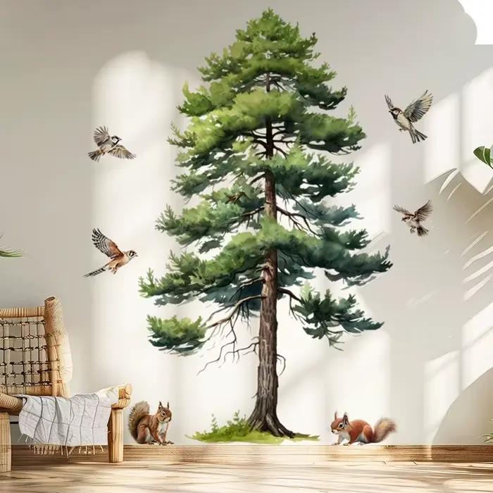 Autocollants muraux en vinyle grand format motif pin pour décoration intérieure chambres esthétiques porche occaions spéciales
