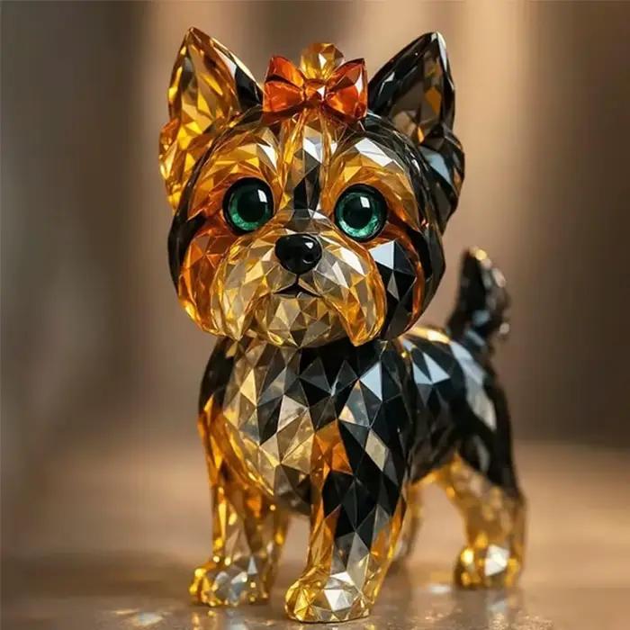 Faux Sculpture d'animal en cristal