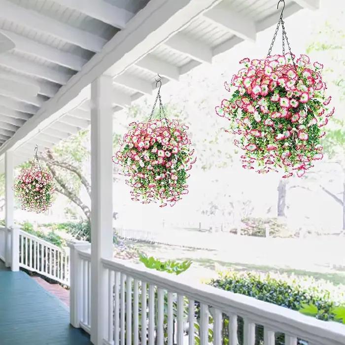 Décoration murale suspendue artificielle fleur fil pour maison jardin mariage anniversaire baby shower fêtes extérieures polyvalentes
