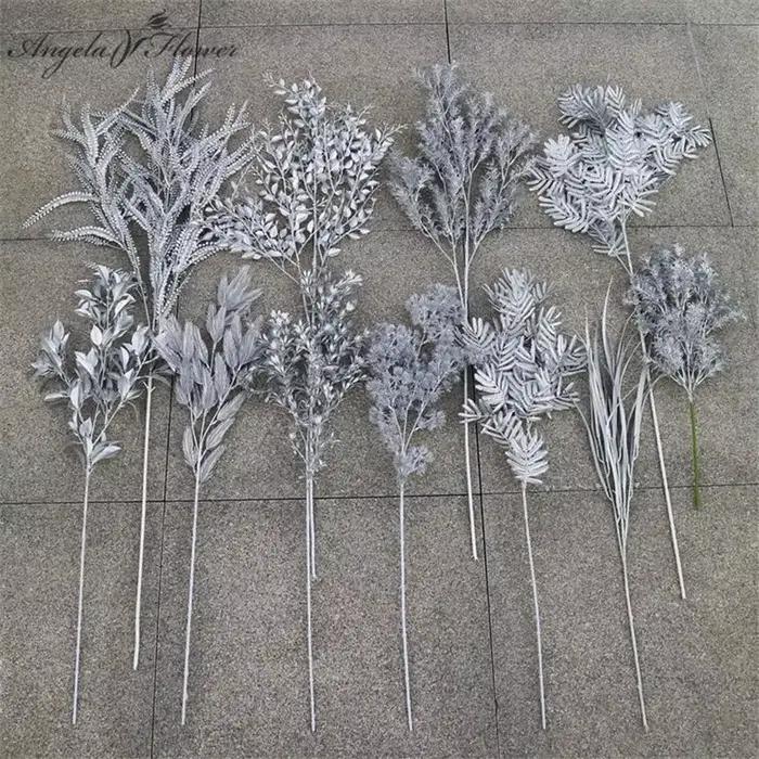 Matériaux d'arrangement de fleurs série argent