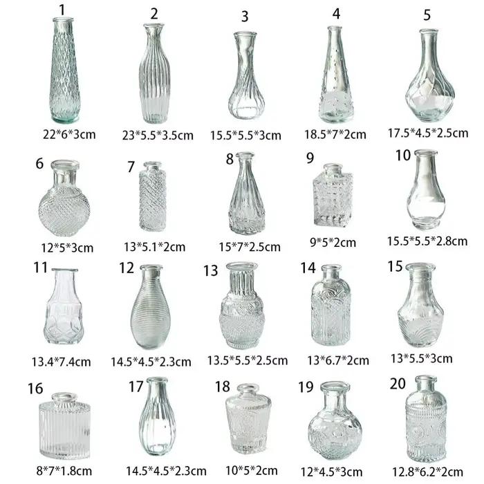 Mini vase hydroponique en verre transparent