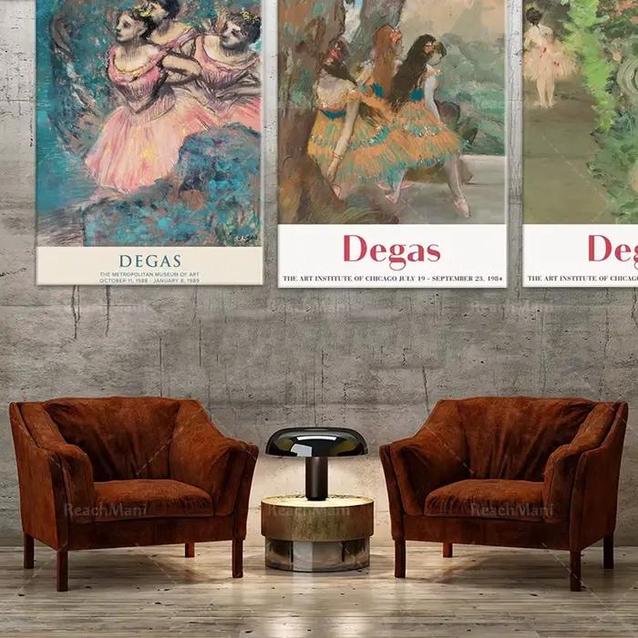 Affiche de ballerine avec téléchargement numérique, exposition d'art vintage, impression de danse et de ballet, descriptif_Degas