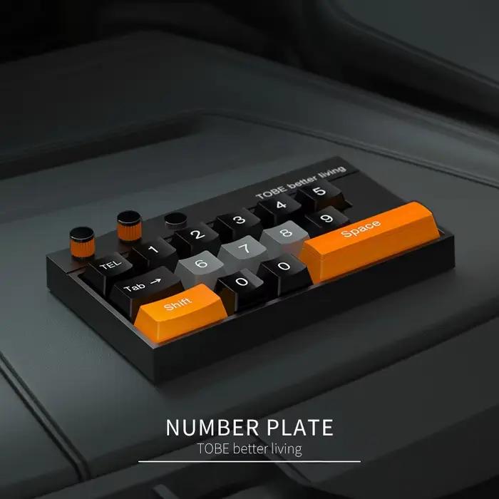Numéro de stationnement d'arrêt Automobile, plaque d'immatriculation de stationnement, plaque mobile en forme de clavier, plaque d'immatriculation, accessoires de voiture