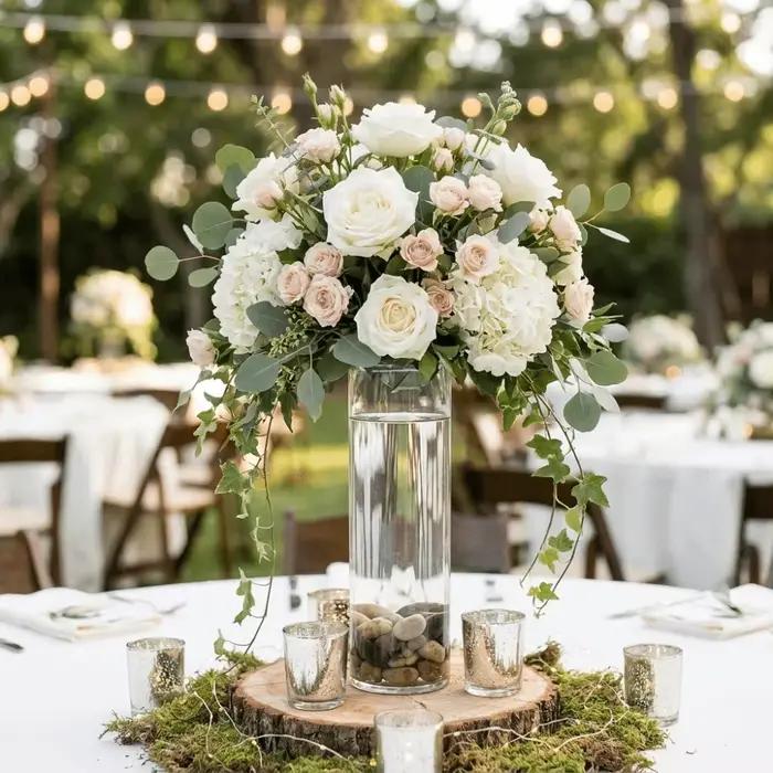 Vases transparents pour fleurs