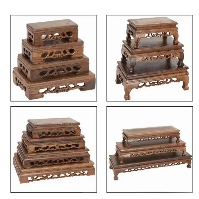Figurines de Table miniatures en bois