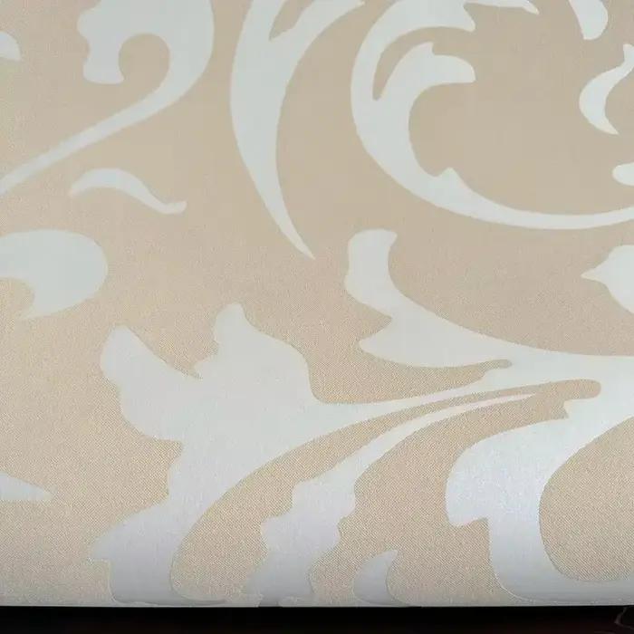 Rouleau de papier peint 3D gris victorien damassé en relief