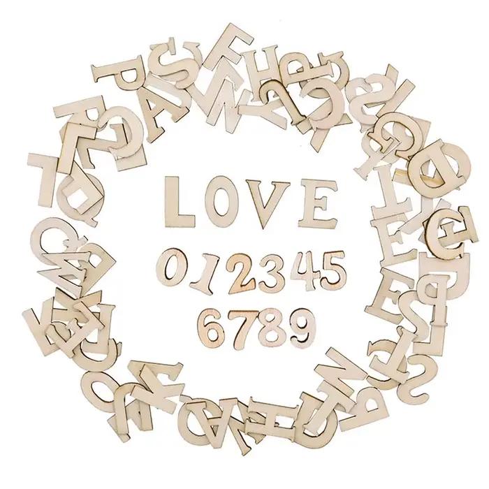 Lettres de l'alphabet anglais décoratives en bois