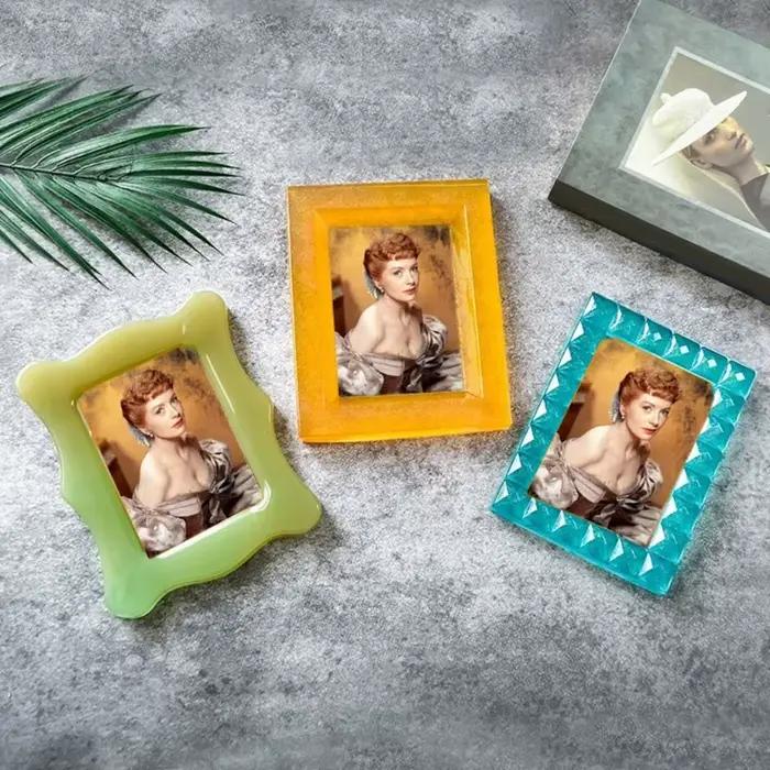 Moules cadres photo en Silicone, moules d'art en résine, moules d'artisanat