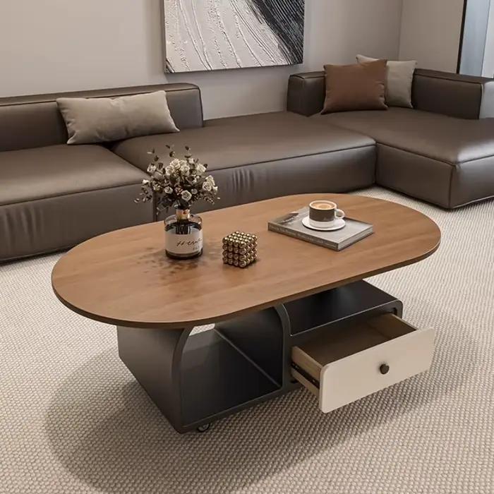 Roues ornements Table basse rangement relié Design minimaliste