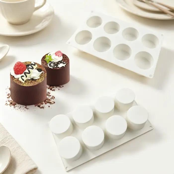 Moule Cylindrique Rond en Silicone Antiadhésif pour Cuisine