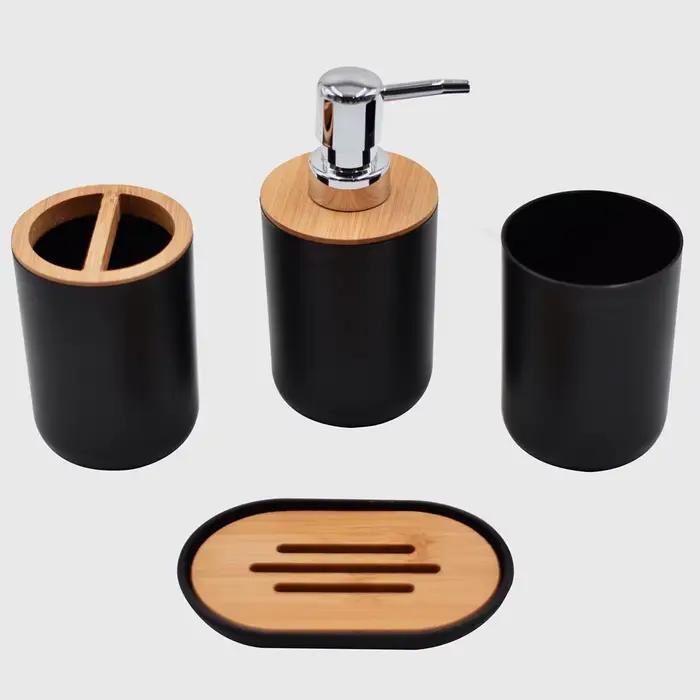HOBamboo et kit en bois, fournitures de toilette nordiques, ensemble de rangement HOFour Piece, à la mode