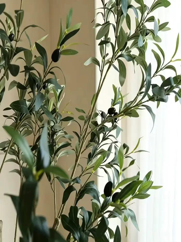 Arbre d'olivier artificiel en résine pour décoration intérieure, branches flexibles, style élégant, occasion spéciale, salon, chambre, entrée, bureau