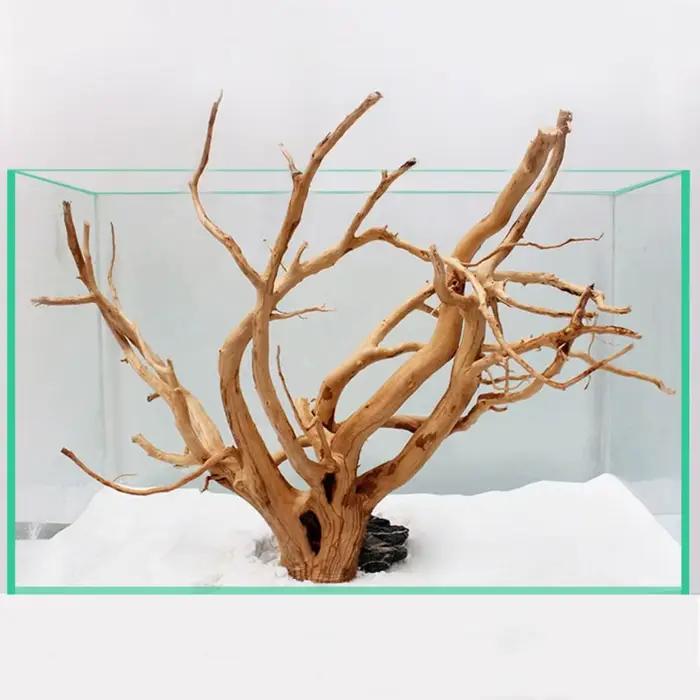 Tronc d'arbre naturel pour décoration d'aquarium, travail en bois, branches de bois flotté, ornements de poisson, fournitures de décoration précieuses